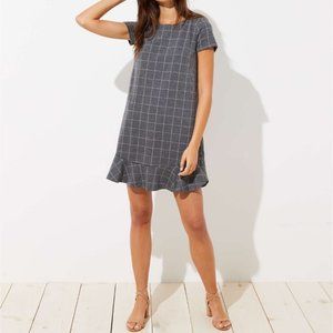 LOFT Plaid Short Sleeve Dress 8